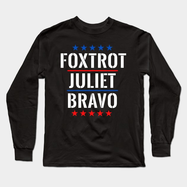 Vintage Foxtrot Juliet Bravo Long Sleeve T-Shirt by cytoplastmaximume